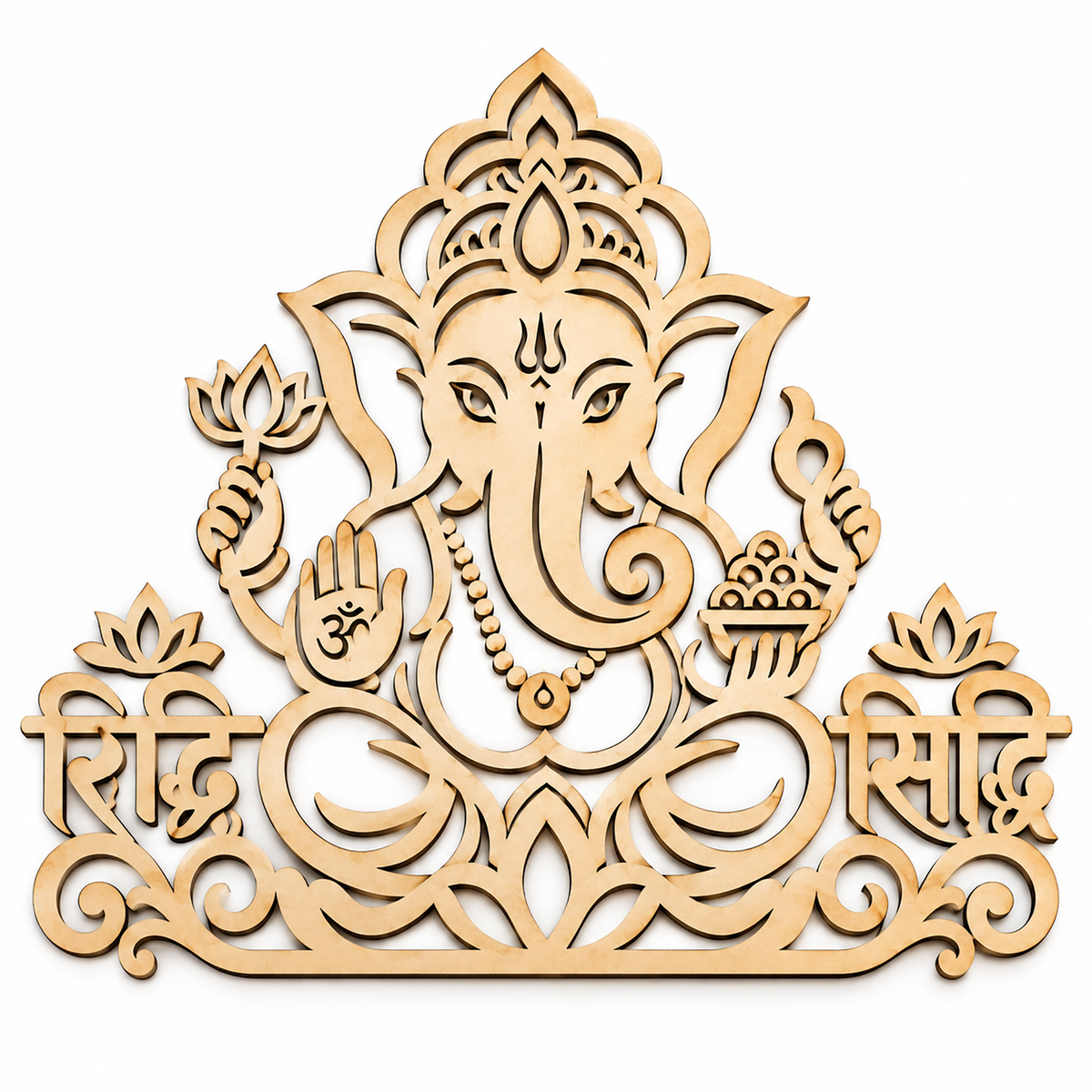 wooden ganesha riddhi siddhi decoration for diwali