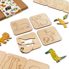 jungle wooden stencil set