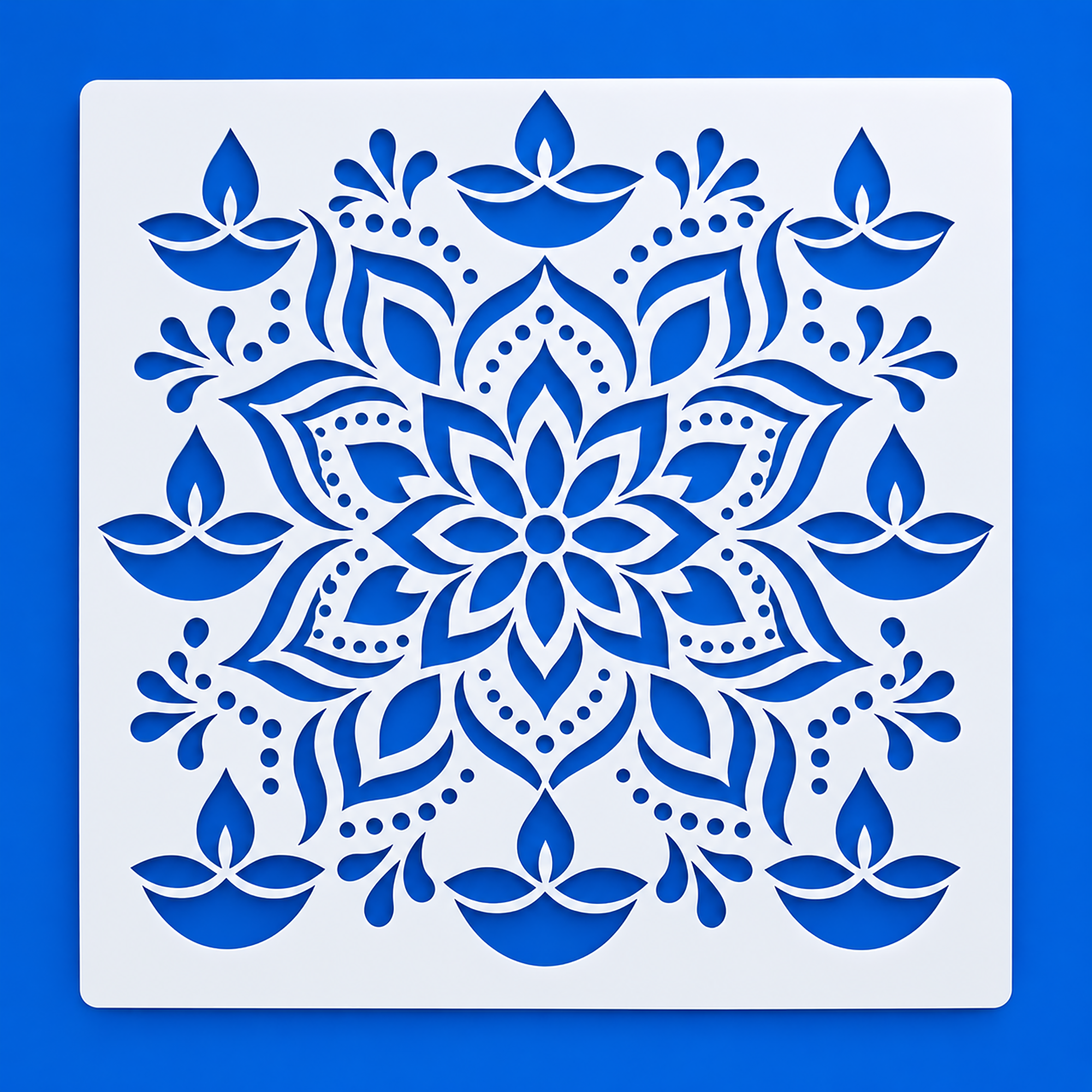 diwali rangoli stencil for floor decoration
