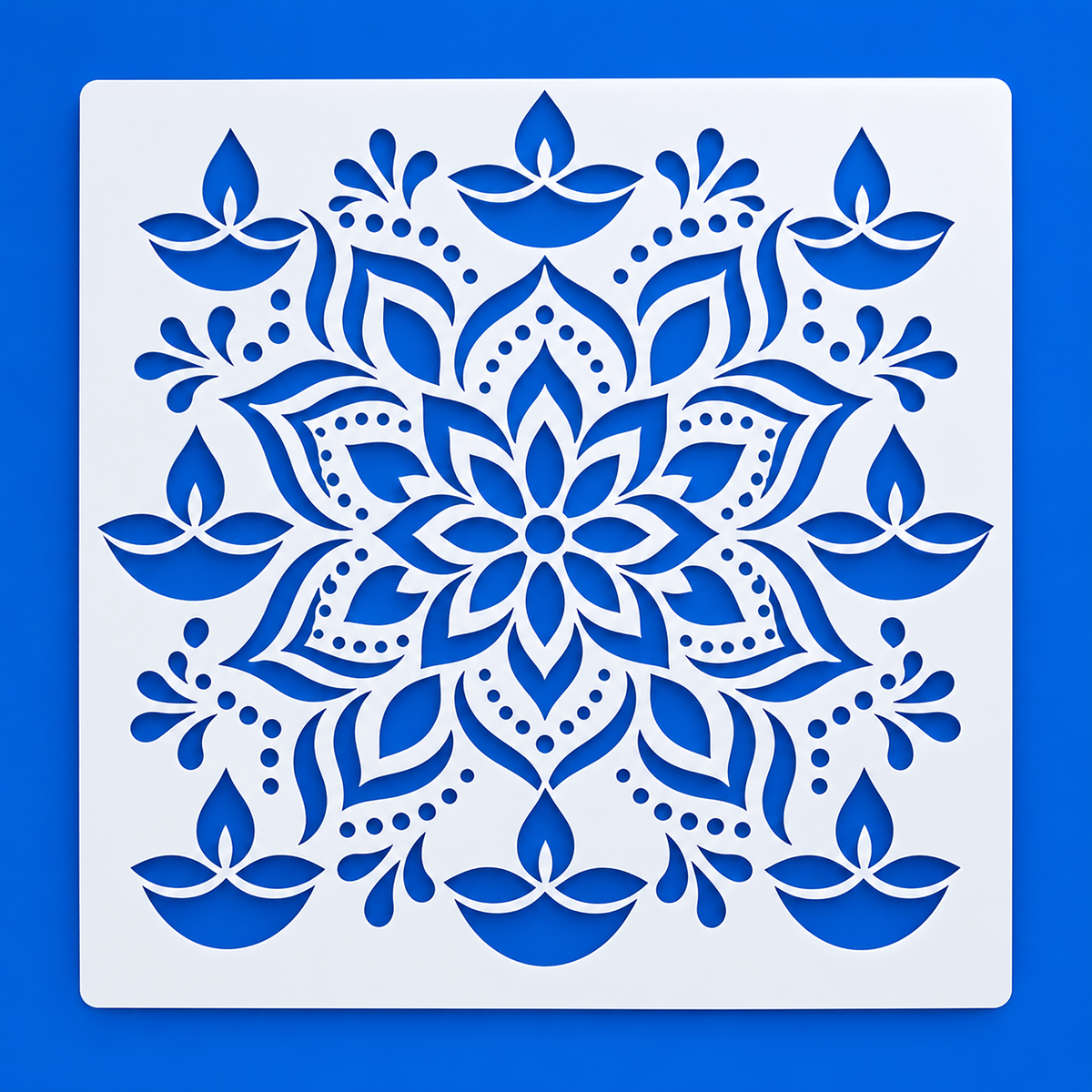 diwali rangoli stencil for floor decoration
