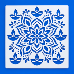 diwali rangoli stencil for floor decoration
