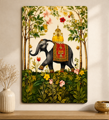elephant floral wall art for home decor