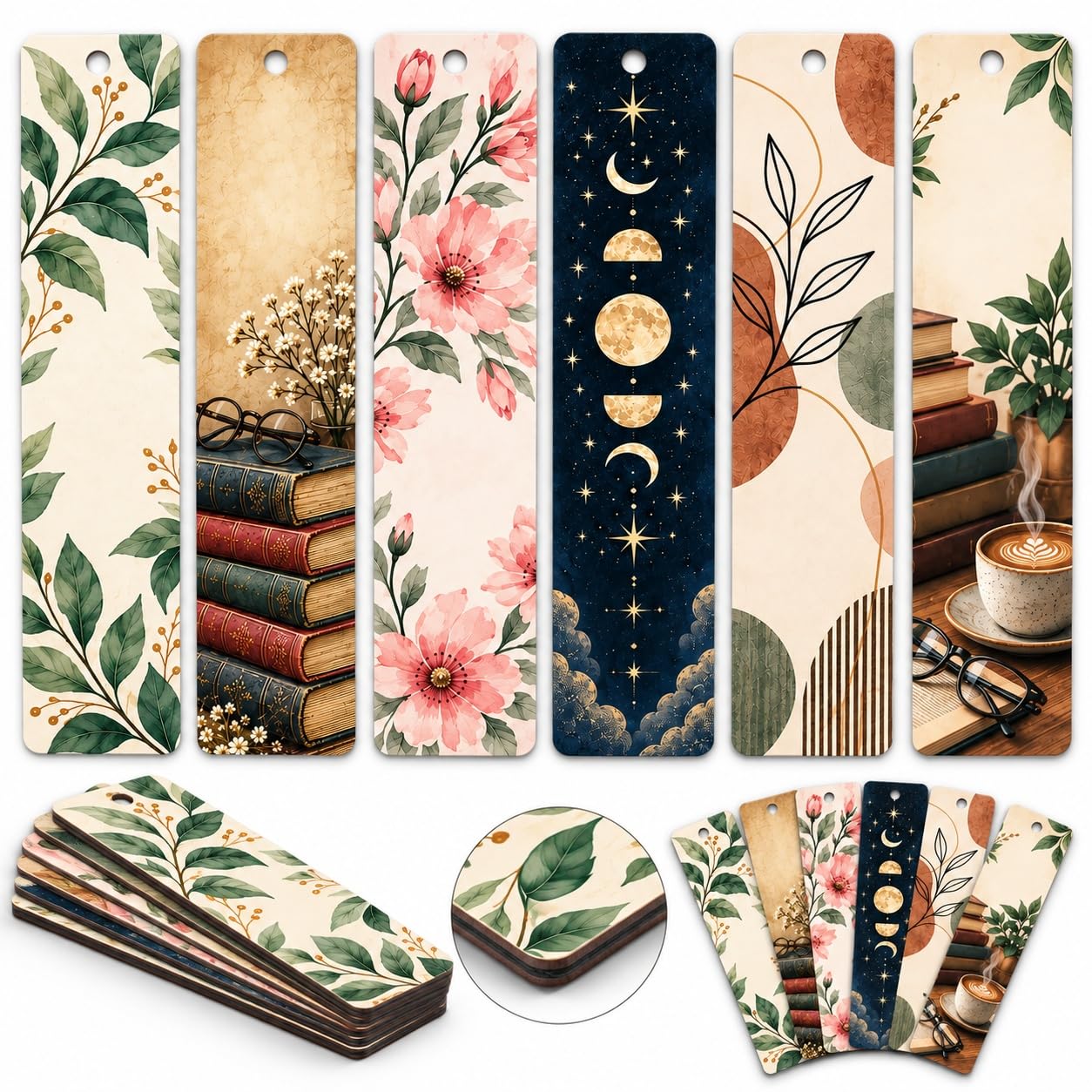 aesthetic wooden bookmarks for book lovers