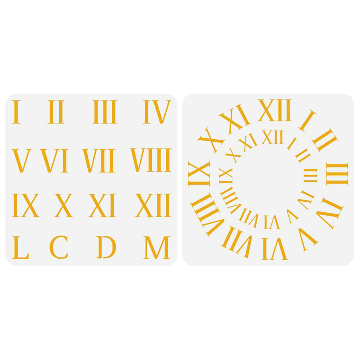 clock number stencil