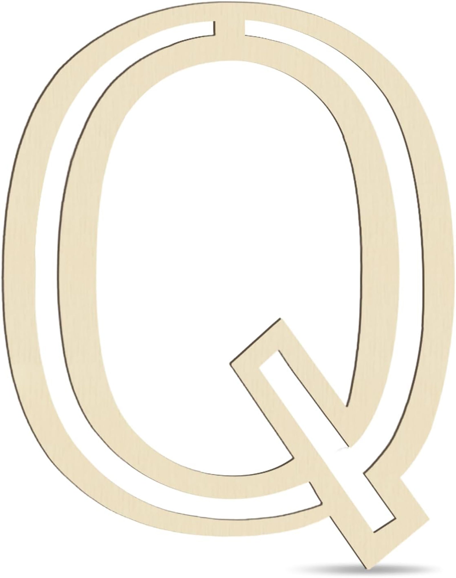 wooden letter q mdf cutout diy paintable alphabet q craft base