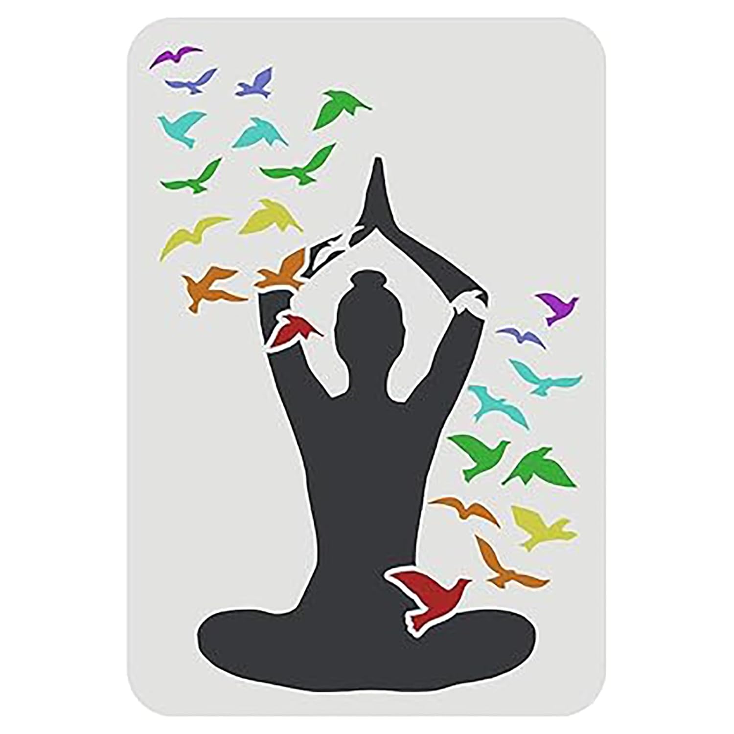 yoga pose stencil