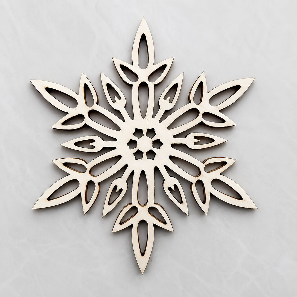wooden snowflake ornaments for christmas tree
