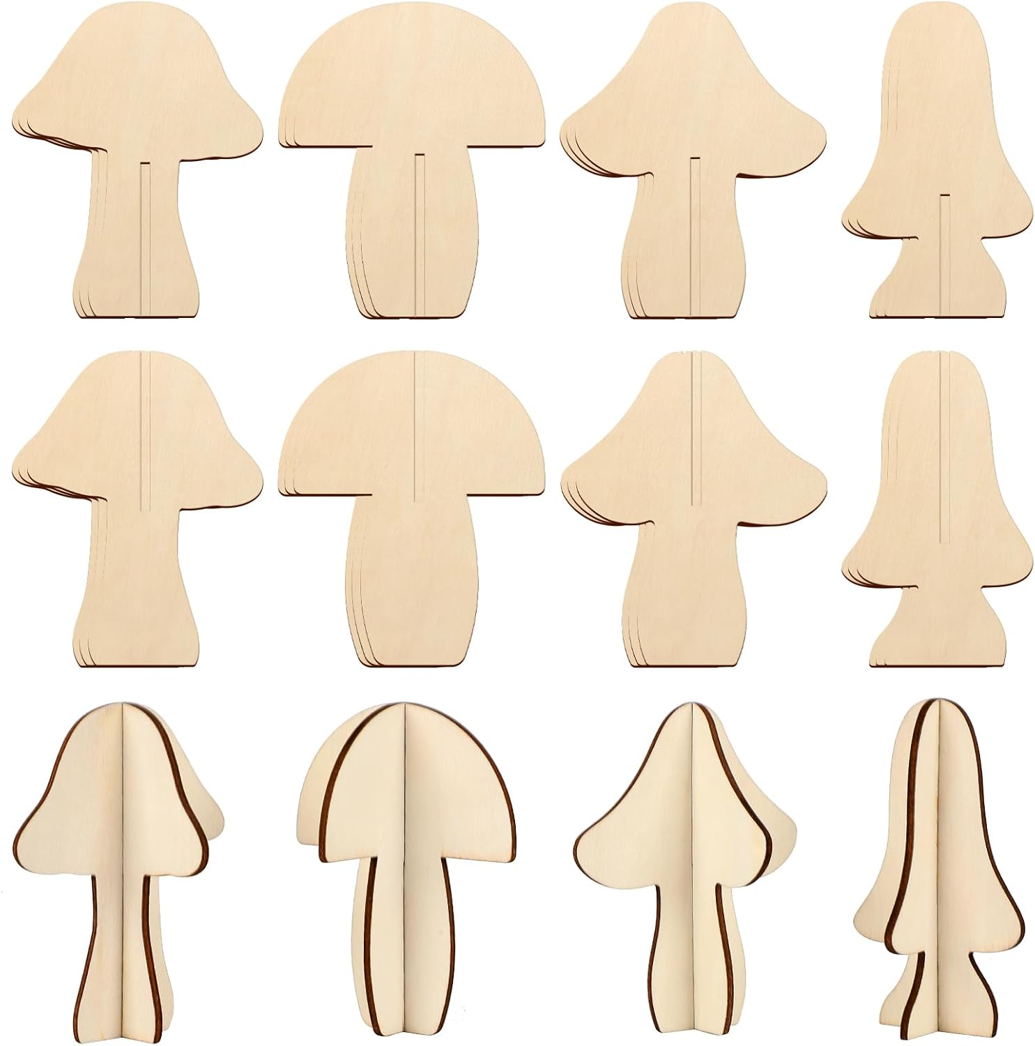 diy wooden mushroom base