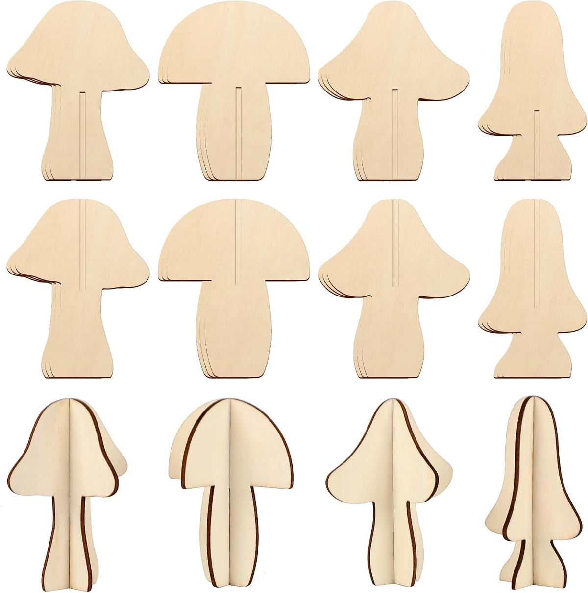 diy wooden mushroom base