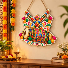 Dhol Dandiya wall hanging decoration