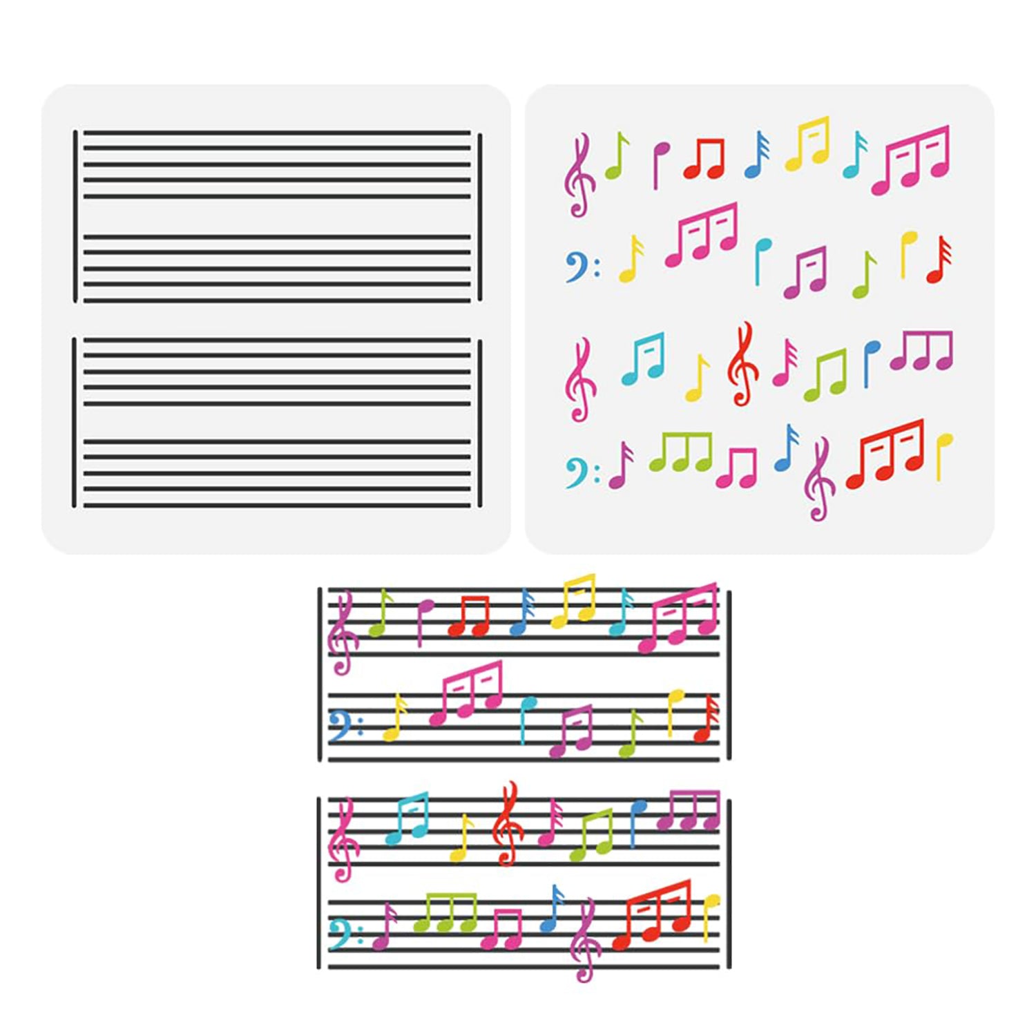 music notes stencil