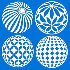 pack of 4 diwali rangoli stencils for floor decoration