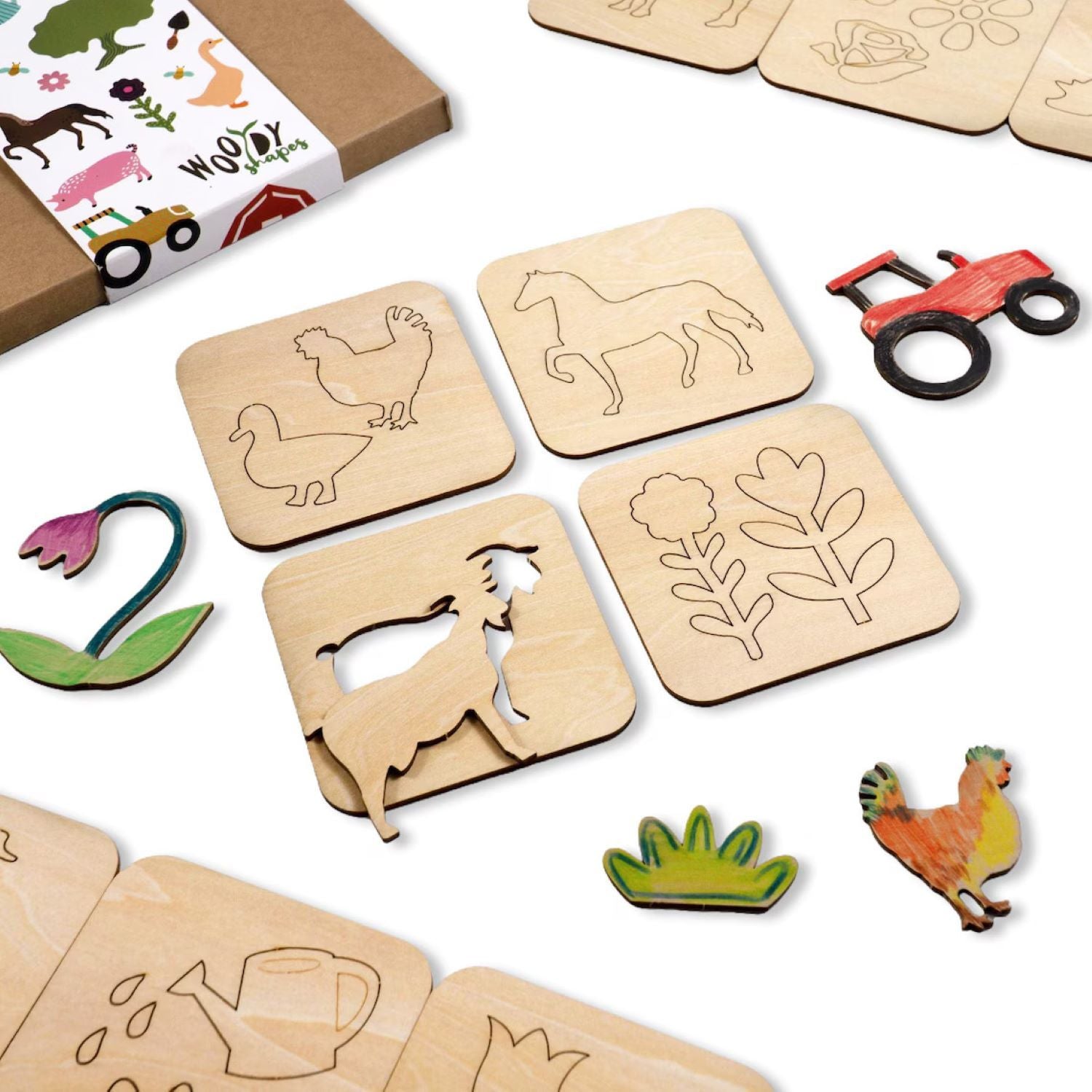 farm wooden stencil set