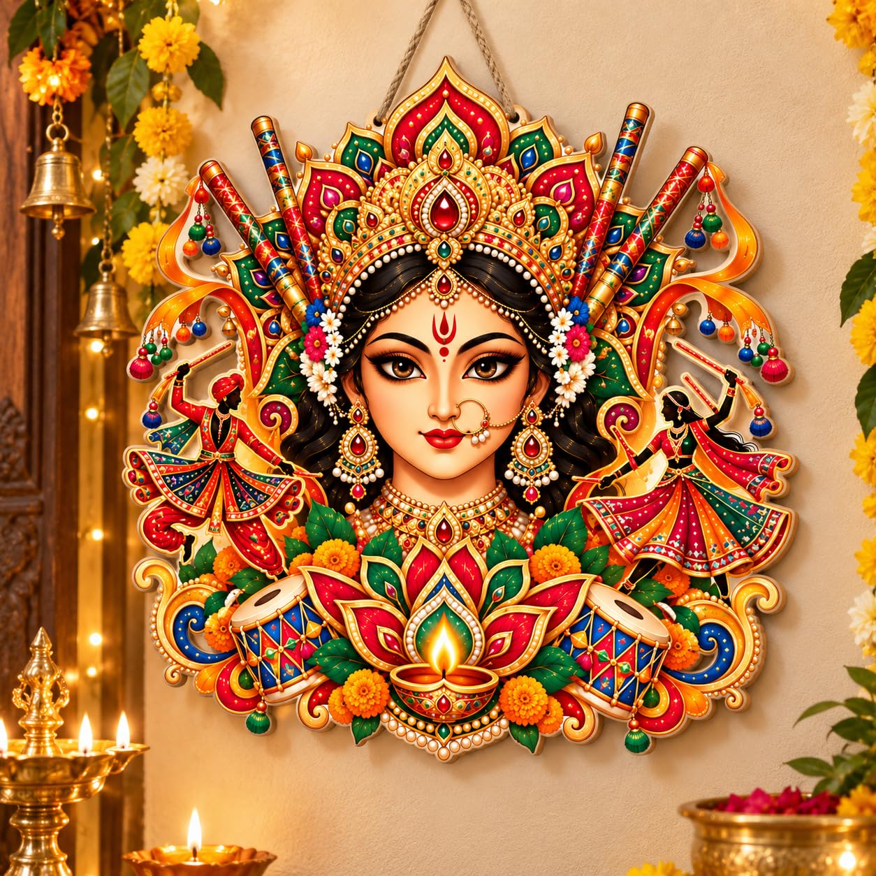 Durga Maa Garba Night wall decor