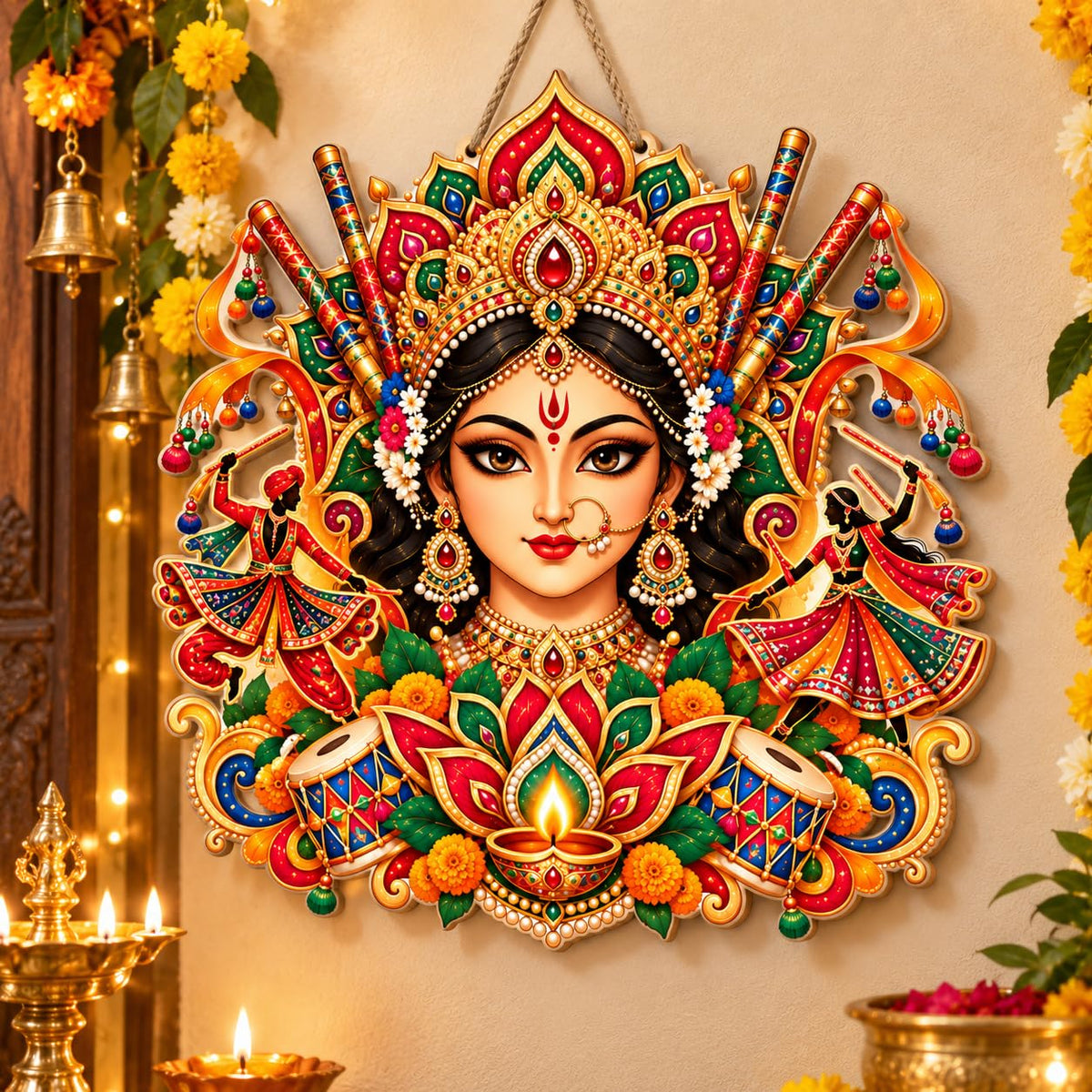 Durga Maa Garba Night wall decor