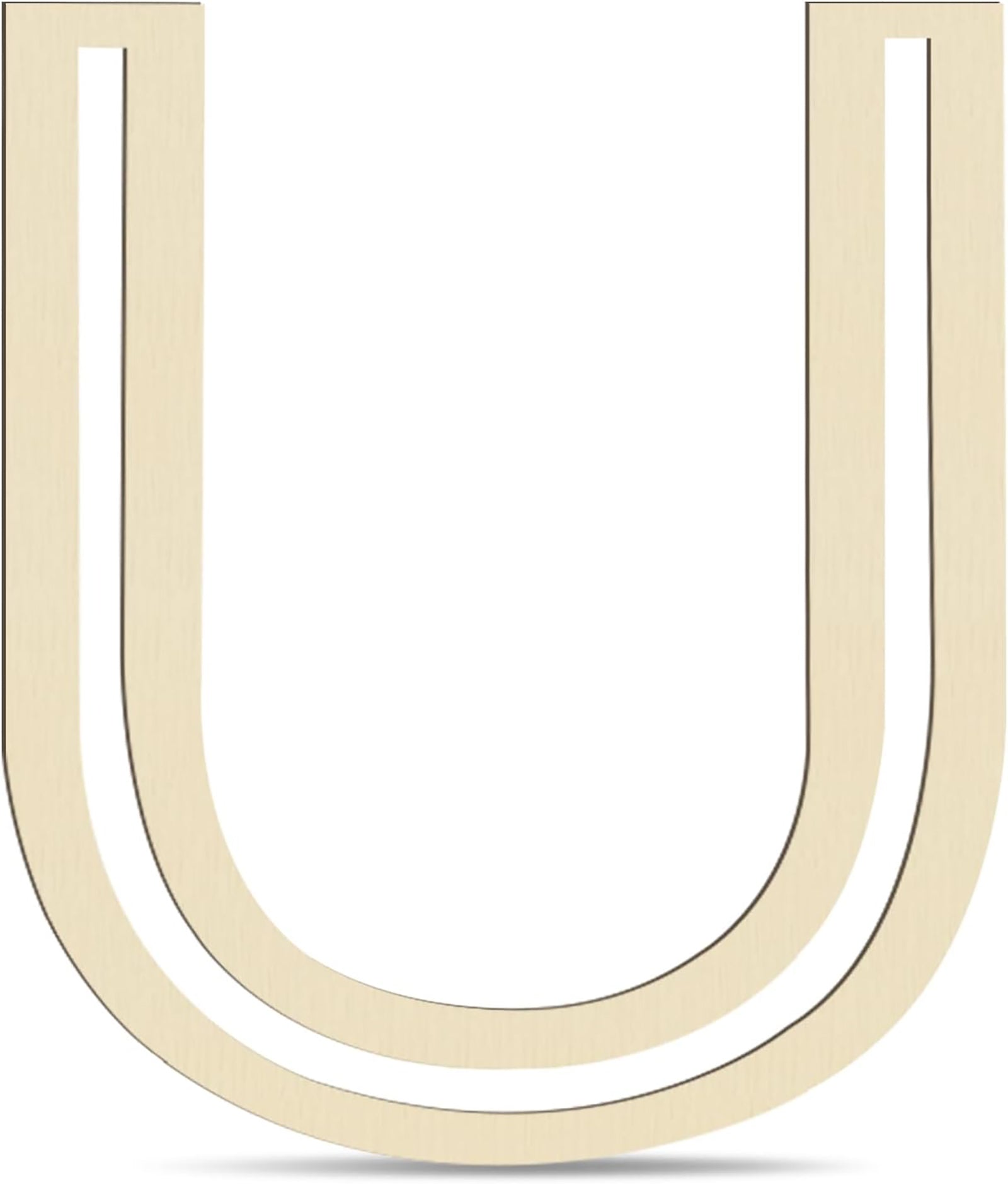 wooden letter u mdf cutout diy paintable alphabet u craft base