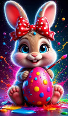 cute easter bunny metal wall art