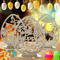 easter bunny egg wooden table decoration for home