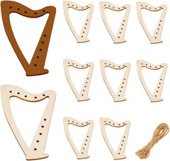 harp shape wooden cutouts for diy