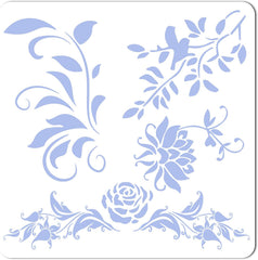 rose vine stencil for painting