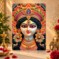 Durga Maa face wall art for home