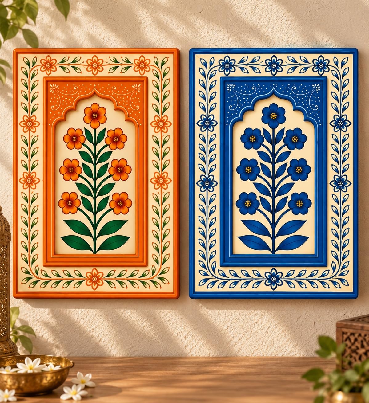 traditional jharokha wall decor panels pack of 2