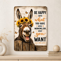 funny donkey quote wall decor for home