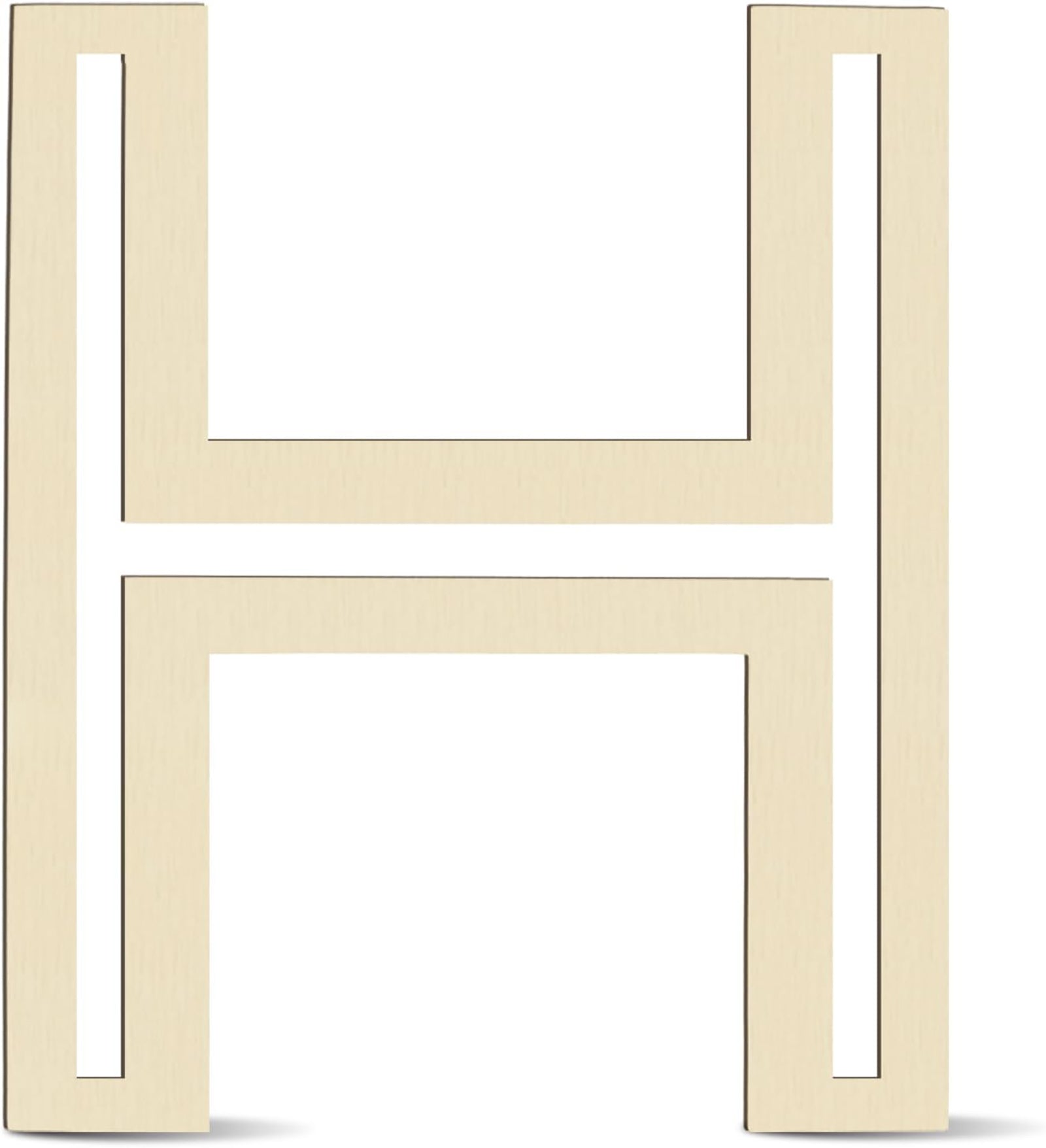 wooden letter h mdf cutout diy paintable alphabet h craft base