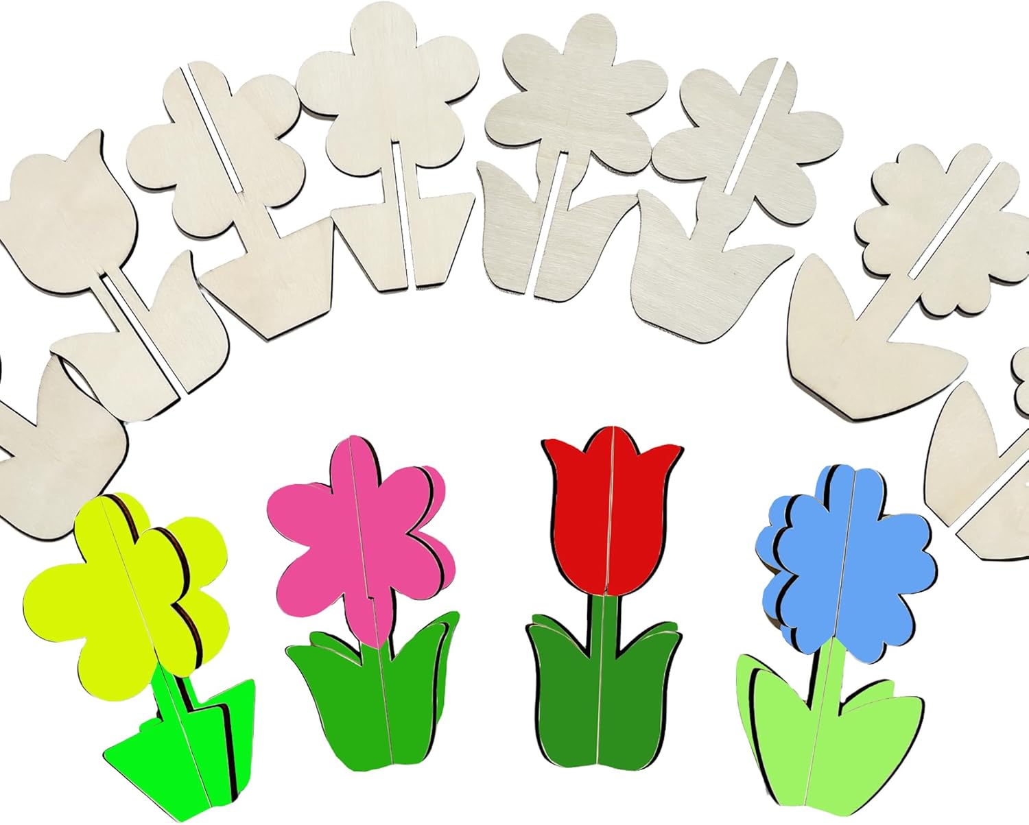 wooden tulip cutouts

