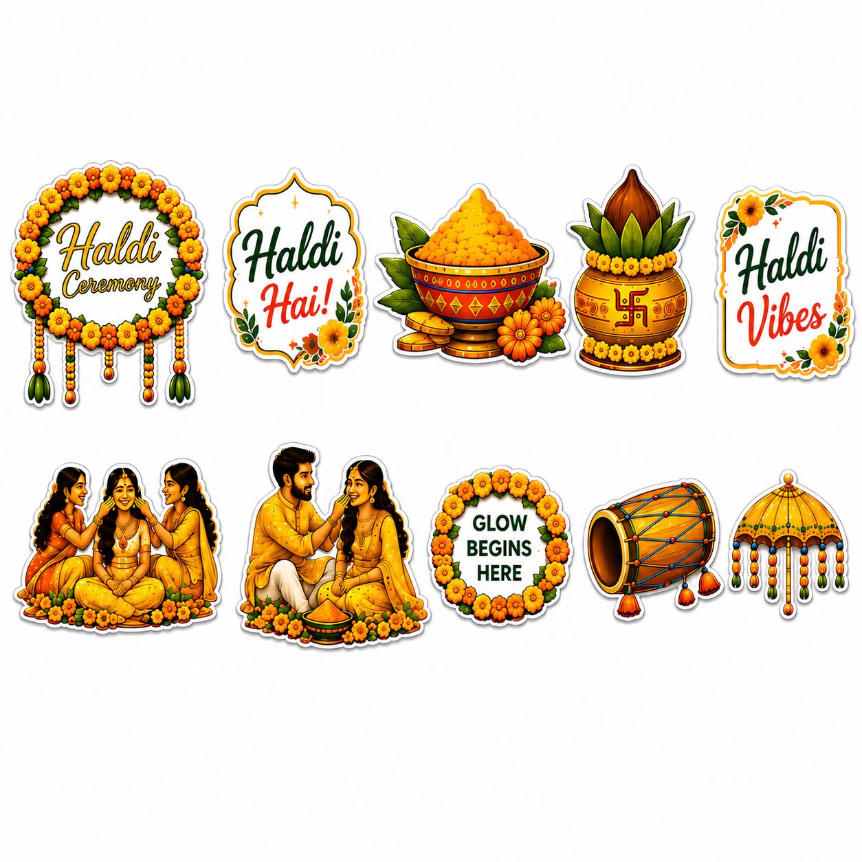 Haldi ceremony photo booth decoration