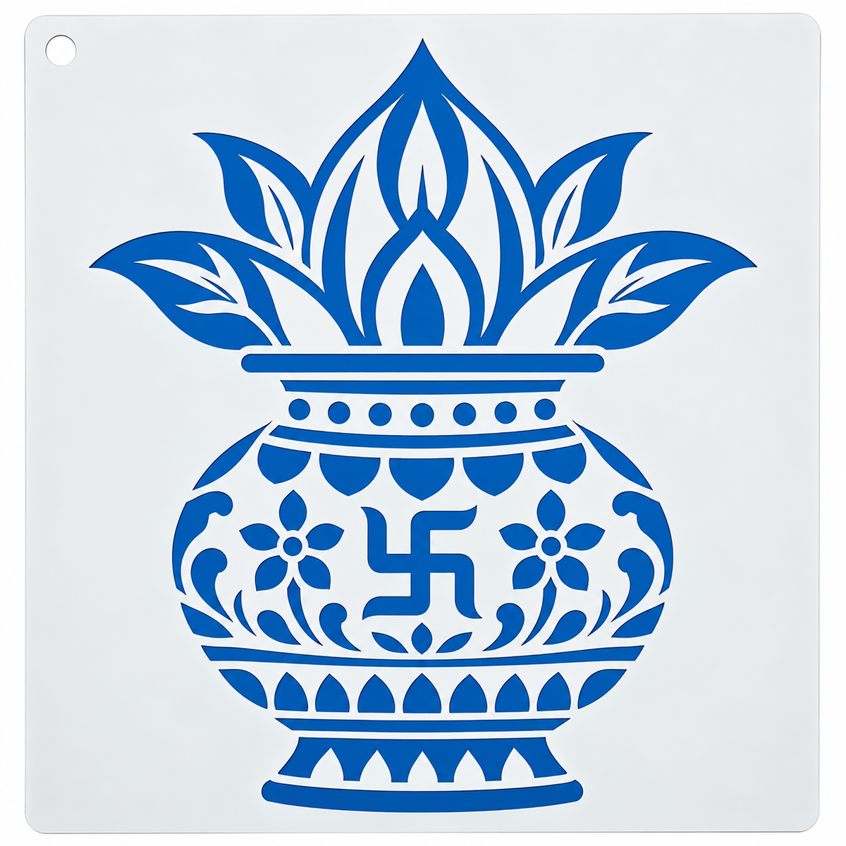 kalash stencil for diy art and craft