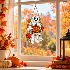 Halloween ghost pumpkin wall hanging decor