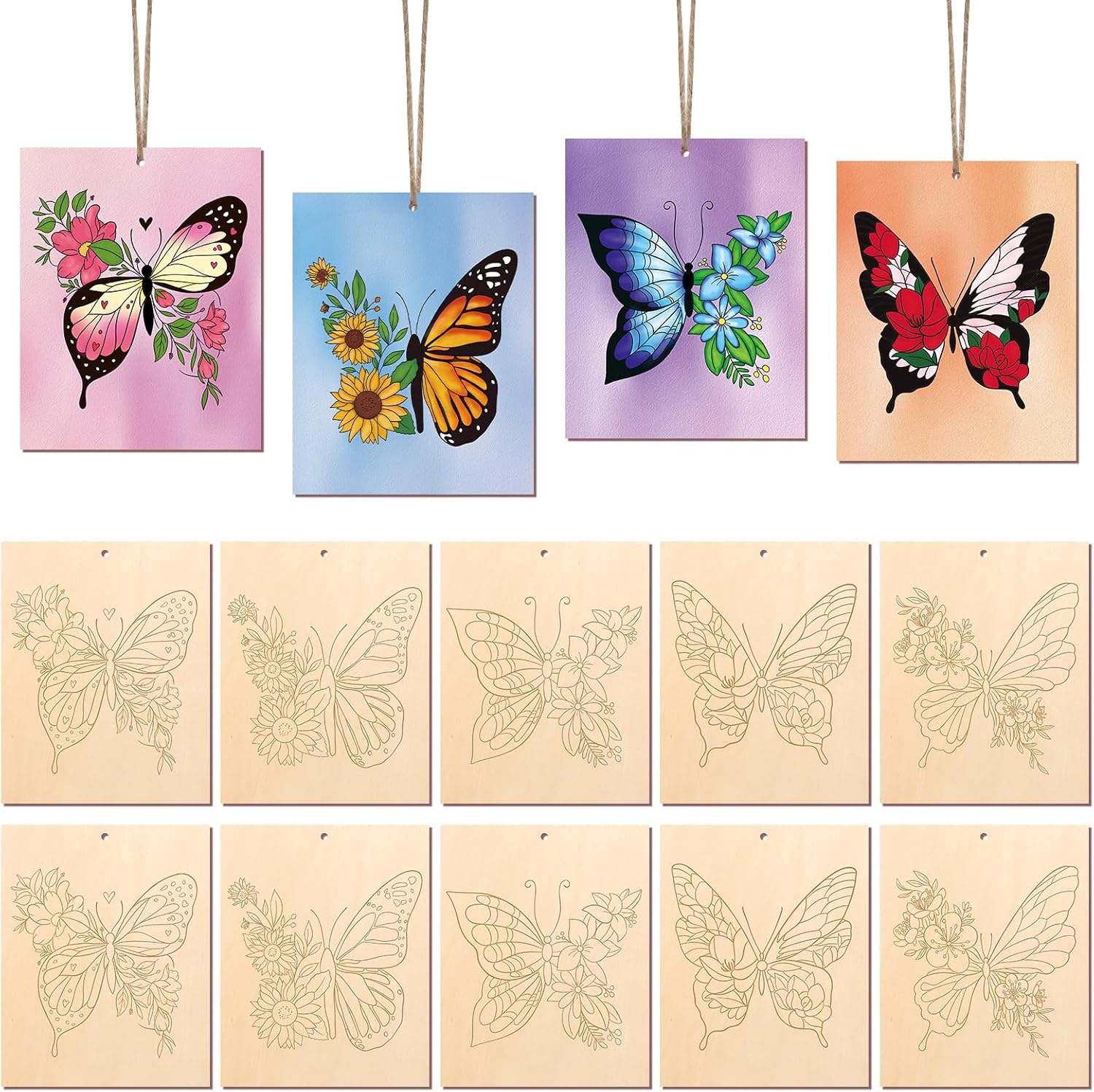 diy butterfly wood craft base