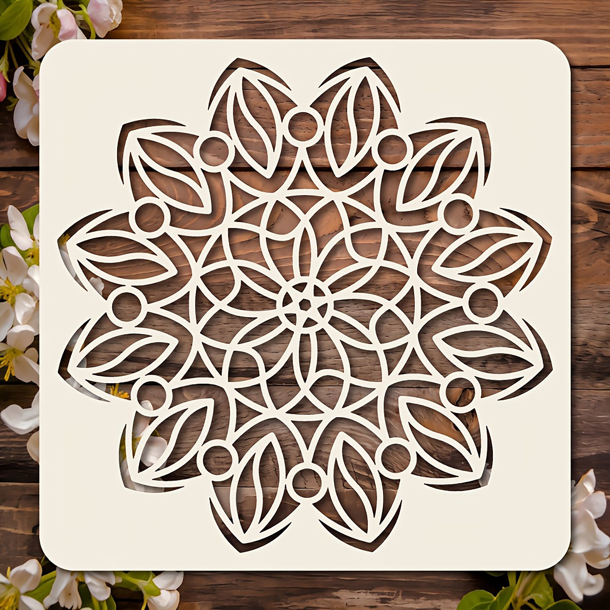 mandala pet painting stencil for diy art and craft