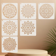pack of 6 diwali rangoli stencils for festive decoration