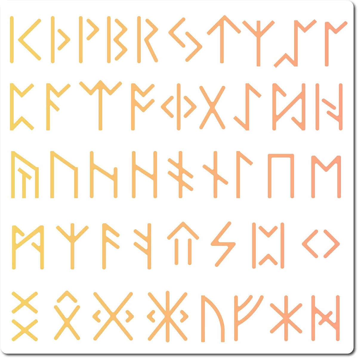nordic rune alphabet stencil for painting