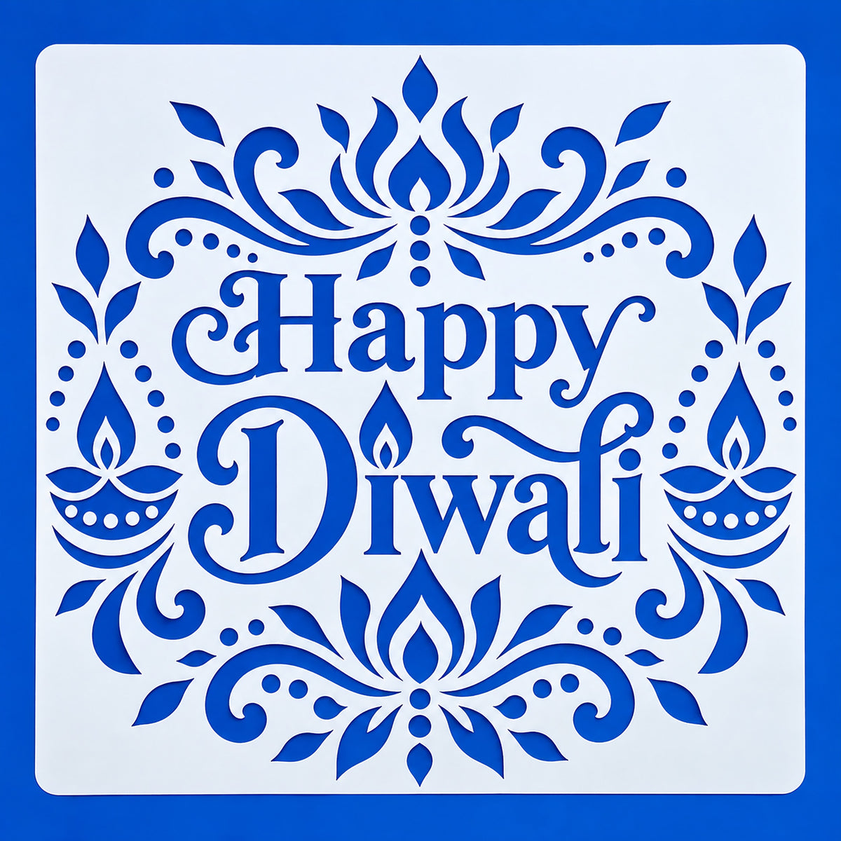 happy diwali stencil for rangoli