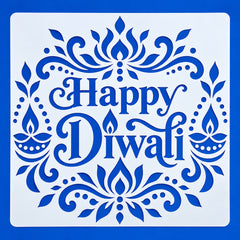 happy diwali stencil for rangoli