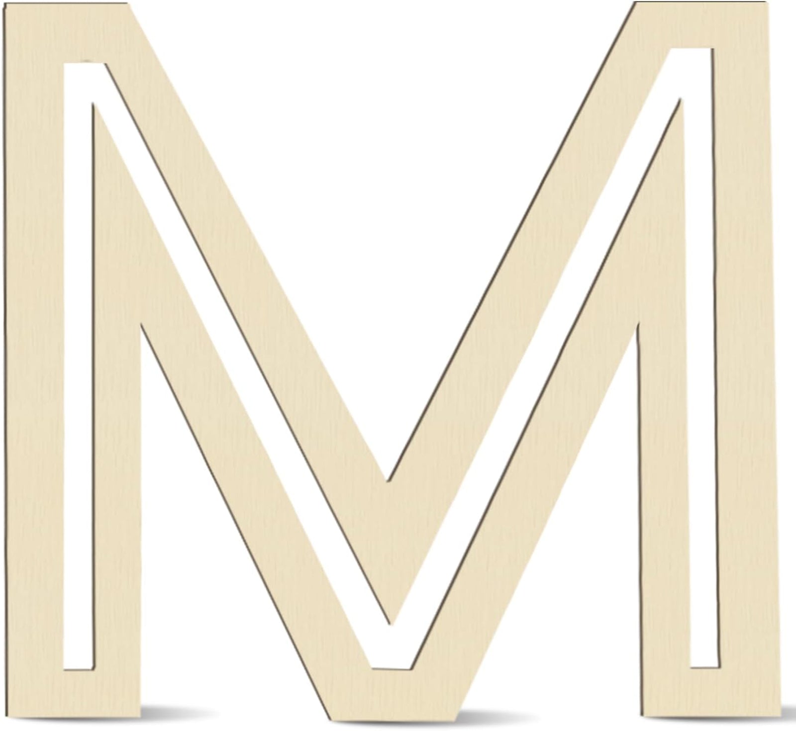 wooden letter m mdf cutout diy paintable alphabet m craft base