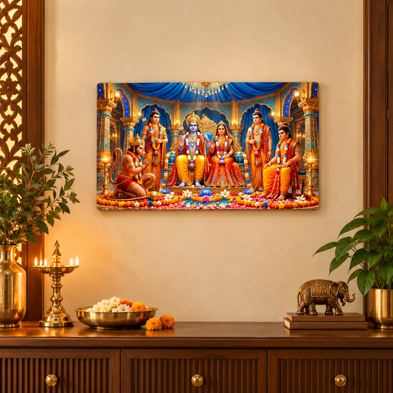 Ram Darbar wall art painting