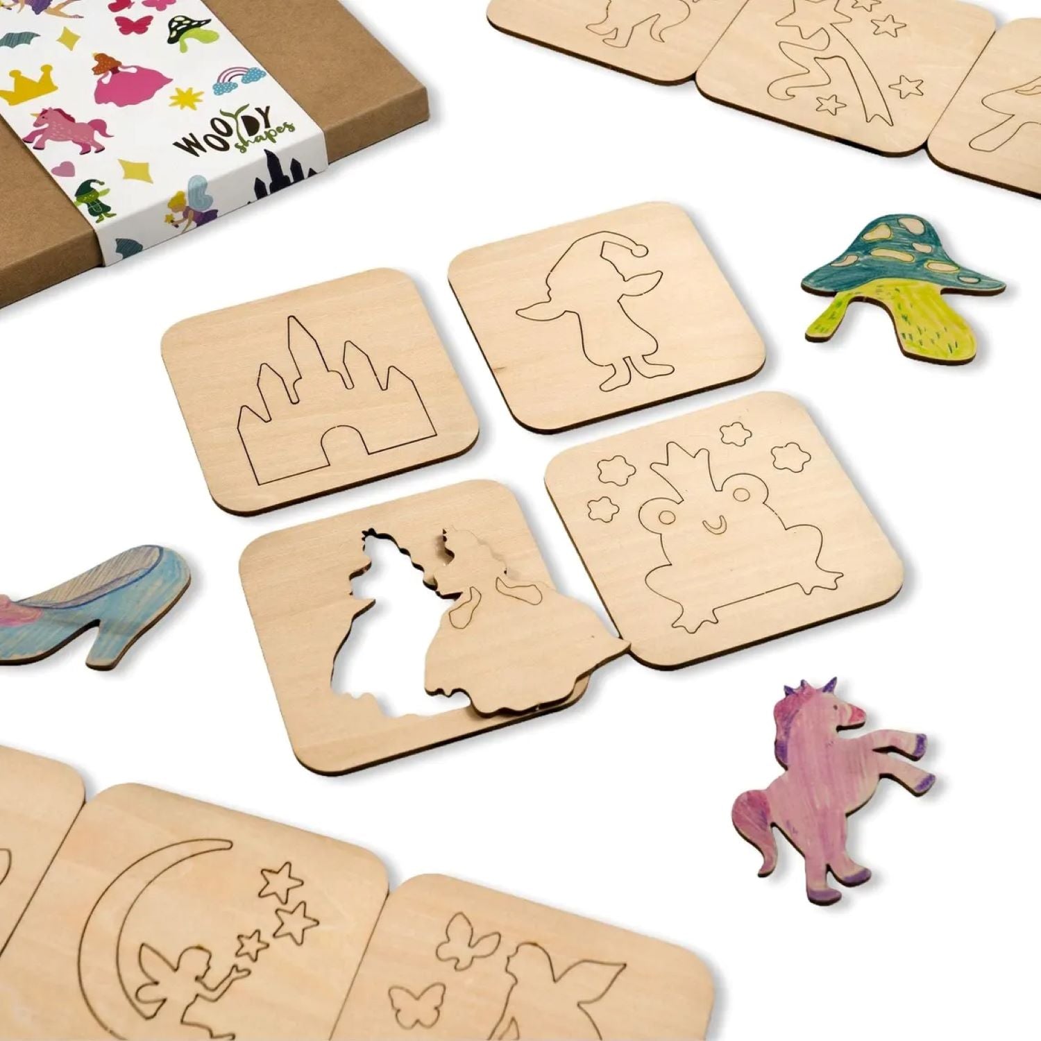 fairy tales wooden stencil set