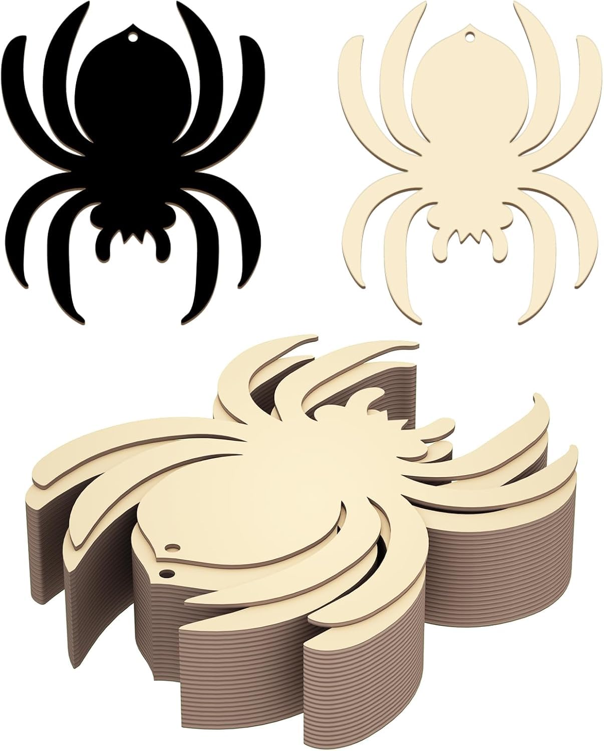 diy wooden spider cutouts