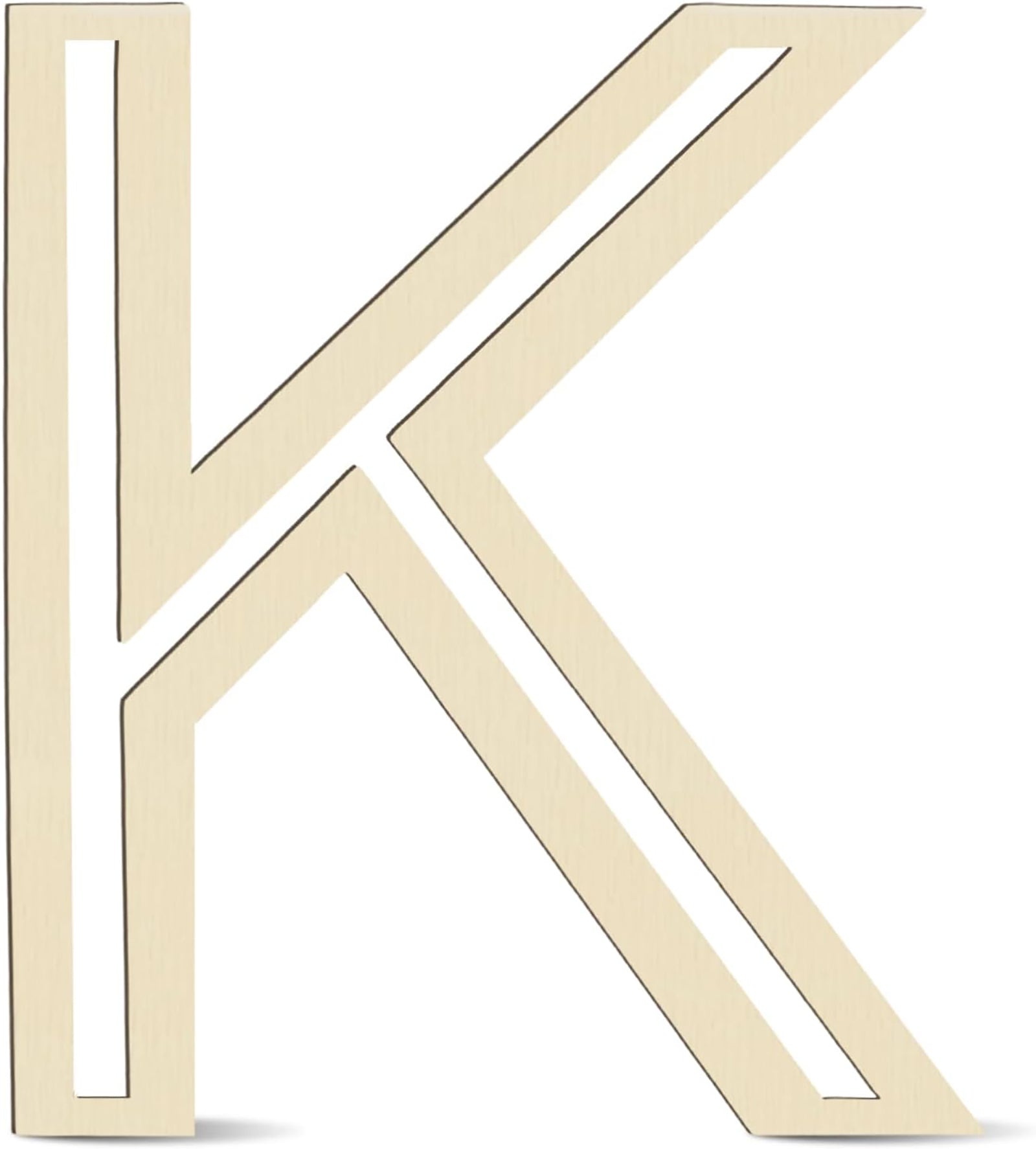 wooden letter k mdf cutout diy paintable alphabet k craft base
