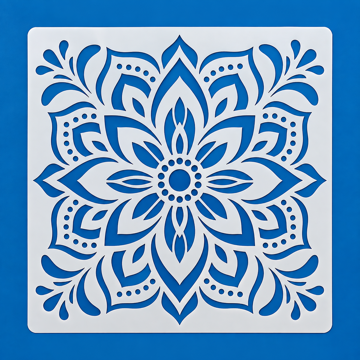 floral rangoli stencil for diwali