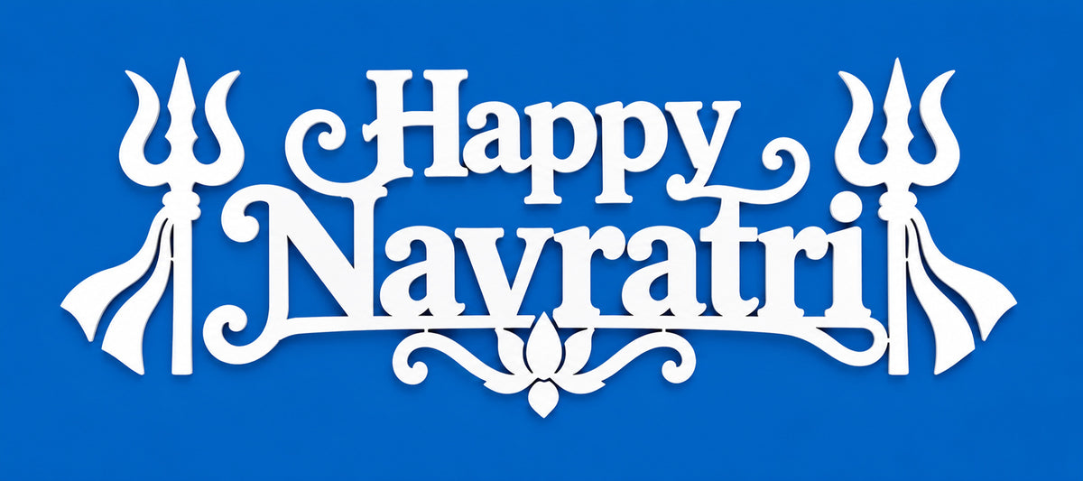 happy navratri pet plastic painting stencil