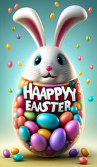 easter bunny aluminum metal wall art