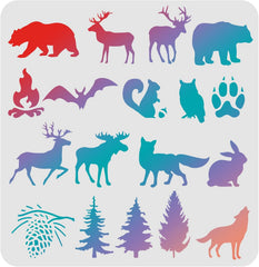 forest animal stencil