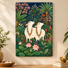 Sacred Cows Tropical Garden Wall Art