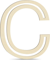 wooden letter c mdf cutout diy paintable alphabet c craft base