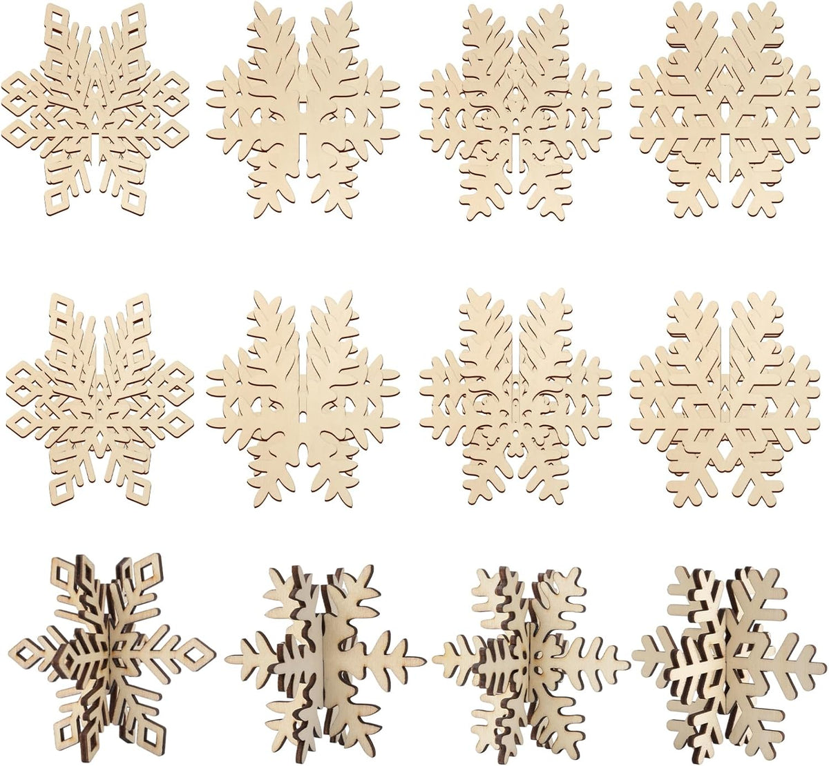diy wooden snowflake base